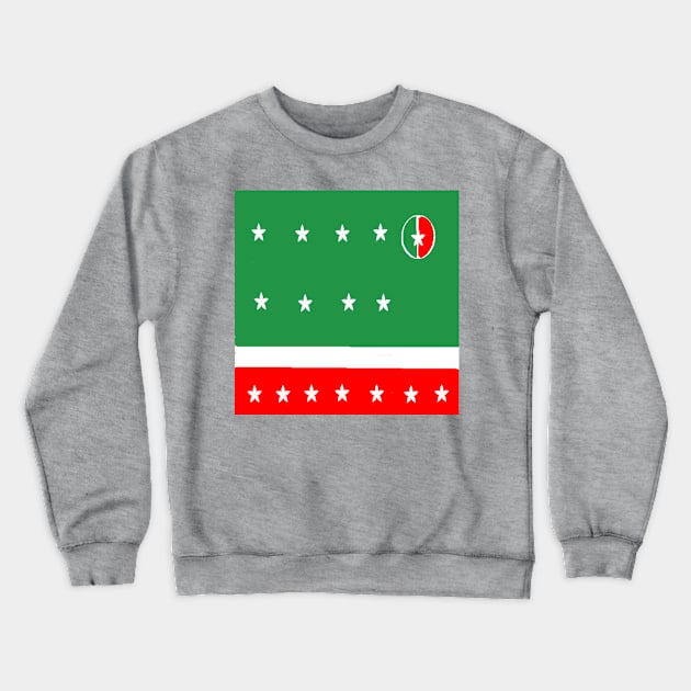 Sporty Italian Design on Green Background Crewneck Sweatshirt by 2triadstore